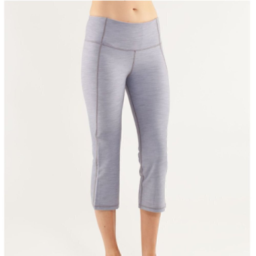 Lululemon Gather and Crow Fossil White Slub Crop